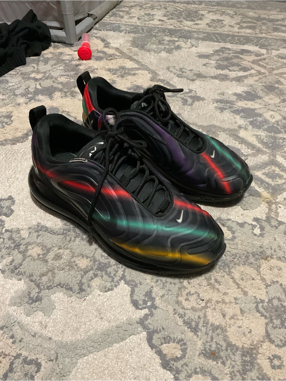 Nike Women’s Air Max 720 Black with Multicolor Gradient Accents